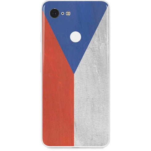 Czech Republic Flag Distressed Google Pixel 3 Skin